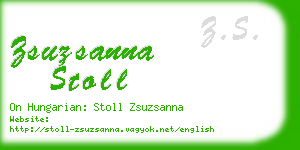 zsuzsanna stoll business card